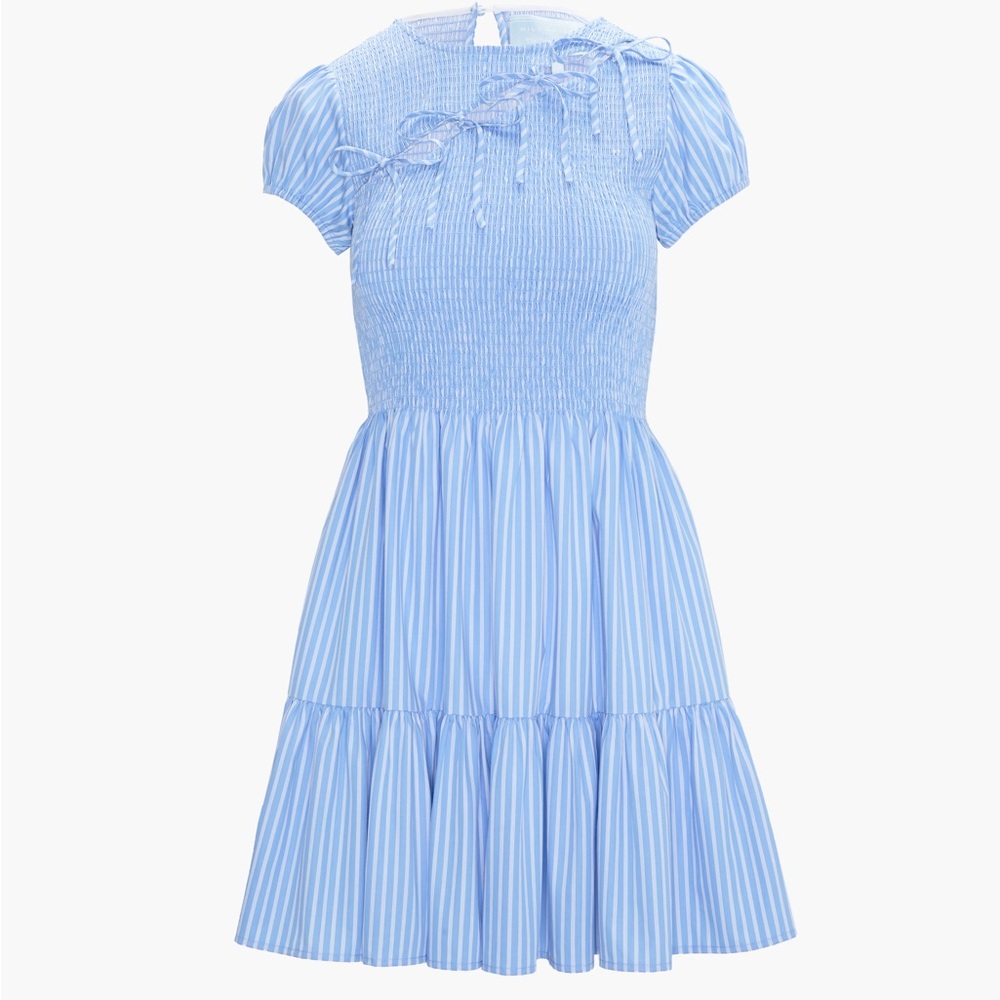 Like New Hill House Home Gia Mini Nap Dress – Blue Stripe – Size L
